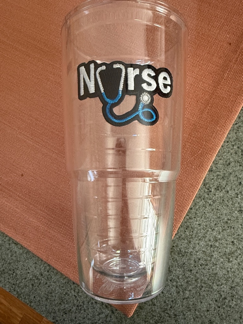 tervis Clear Tumbler with Blue Stethoscope Nurse Graphic